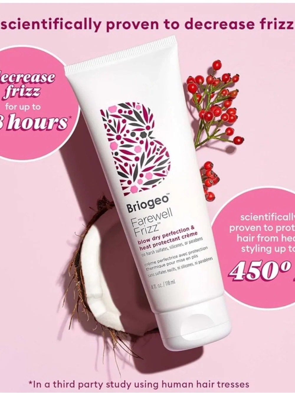 Briogeo Farewell Frizz Heat Protectant Crème - Picture 3 of 6